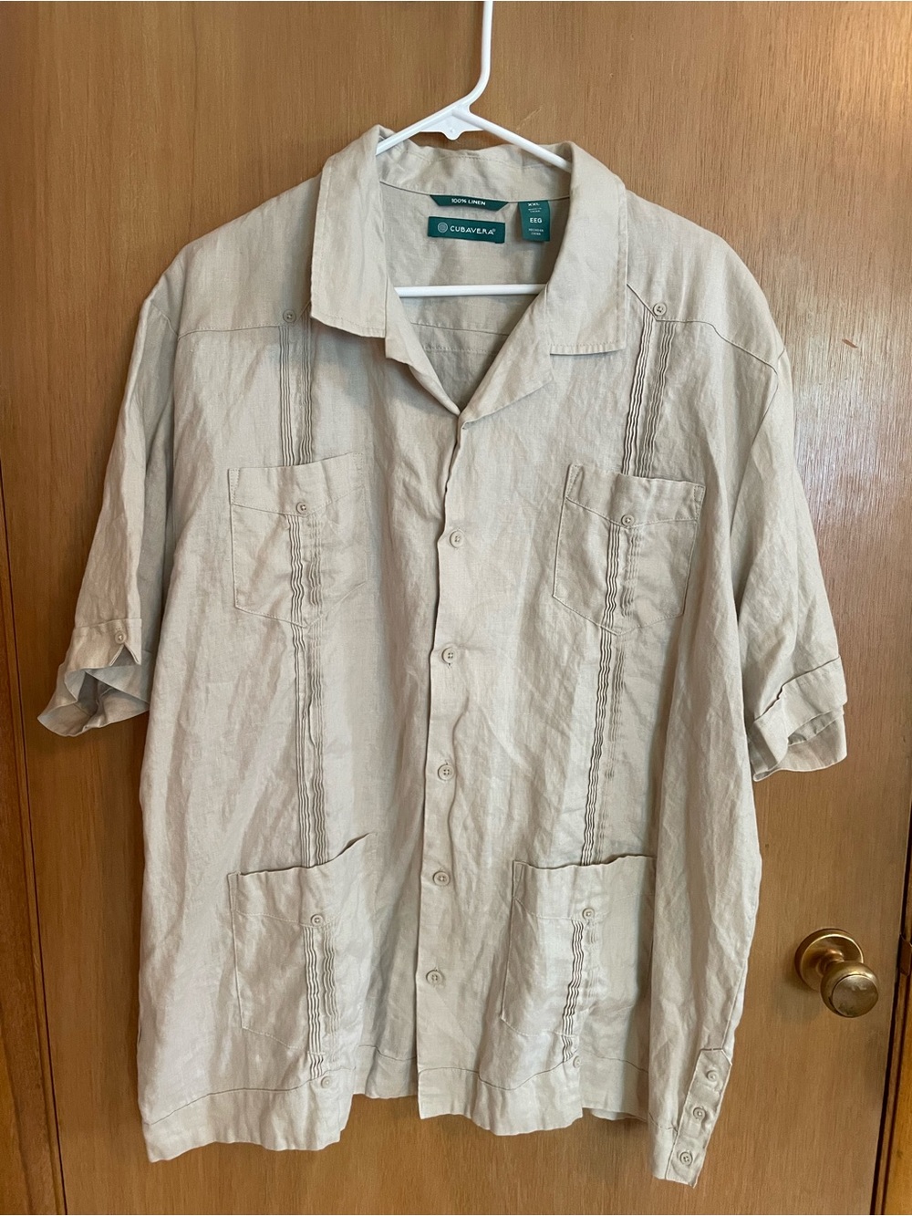 Cubavera 100% Linen Club Travel Shirt Size XXL
